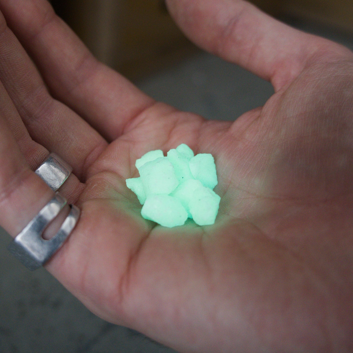 Uncut Vegan Glow-Worm Gemstones